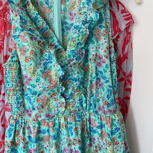 J CREW DRESS floral tiered
